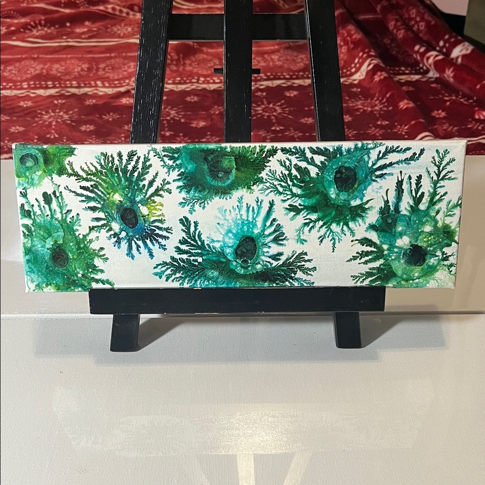 Abstract Green and Blue Art Canvas